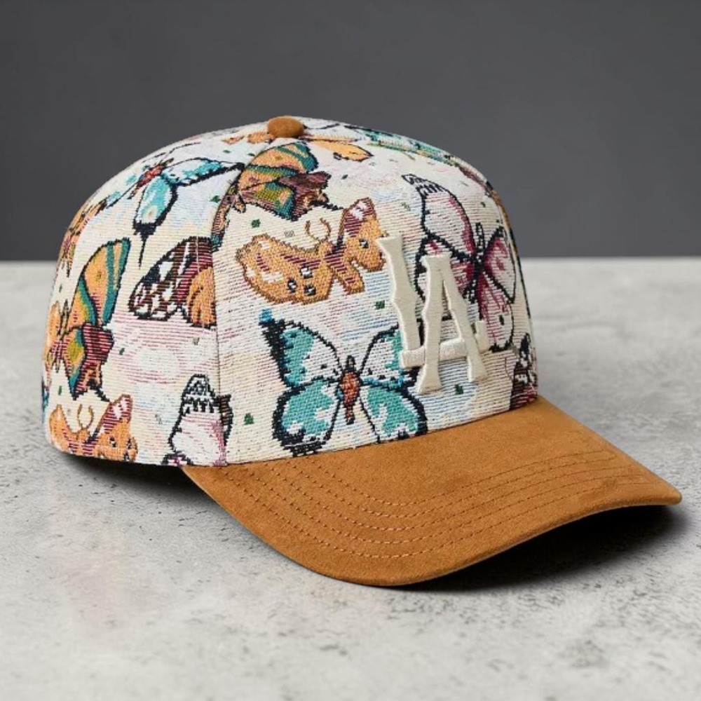 American Needle LA Butterfly Jacquard Snapback Hat Unisex Neutral Adjustable NEW